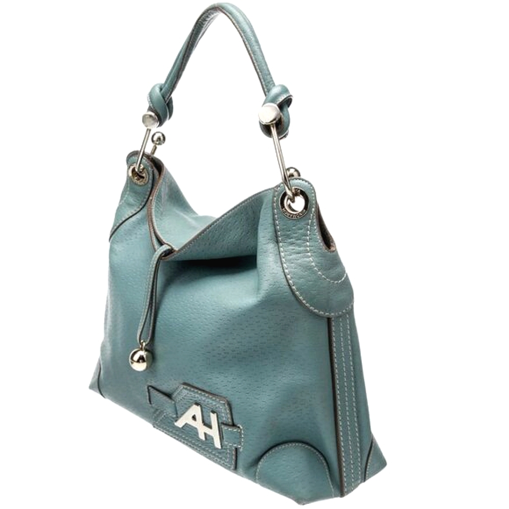 Anya Hindmarch Elrod Hibo Bag Petrol Blue Leather - Picture 4 of 17